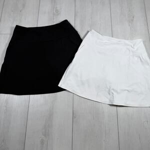 Rhone Course To Court Sport Skort Size S Black White 16" Tennis Activewear Lot